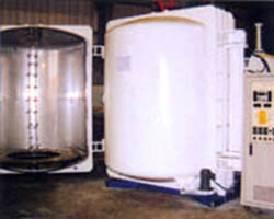 Thermal vacuum dual doors plastic evaporation coater